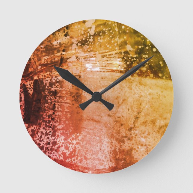 Abstrakte Kunstgestaltung Runde Wanduhr (Vorderseite)