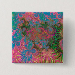 Abstrakte Kunstkorallen Button