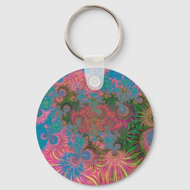 Abstrakte Kunstkorallen Schlüsselanhänger (Vorderseite)