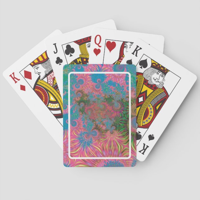 Abstrakte Kunstkorallen Spielkarten (Rückseite)