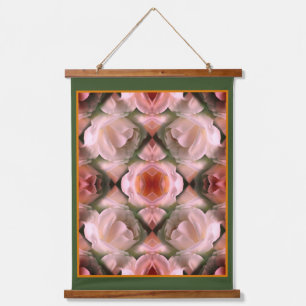Abstrakte Kunstkunst von White Rose Wandteppich Mit Holzrahmen