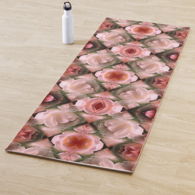 Abstrakte Kunstkunst von White Rose Yogamatte (Beispiel)