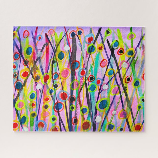 abstrakte Kunstlandschaft mit Aquarellfarben (Horizontal)