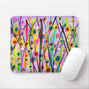 abstrakte Kunstlandschaft mit Aquarellfarben Mousepad