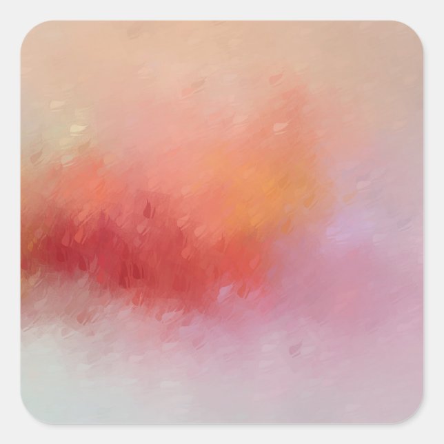 Abstrakte Kunstlehre Blank Template Blau Rosa Quadratischer Aufkleber (Vorderseite)
