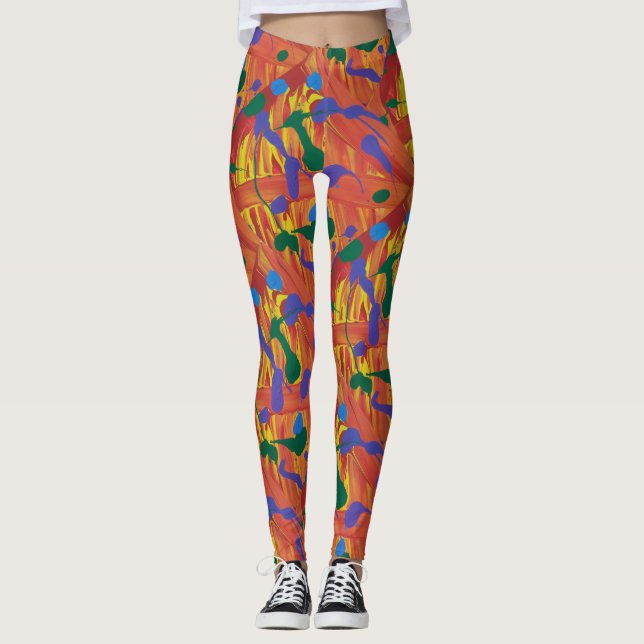 Abstrakte Künstler Leggings (Vorderseite)