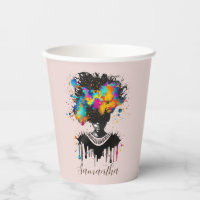 Abstrakte Künstlerin Afro | Schwarz und Weiß