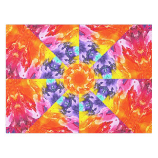 Abstrakte Künstlerin, farbige Paint Kaleidoskop Tischdecke