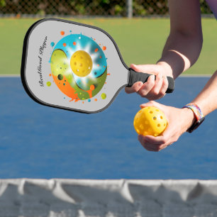 Abstrakte Künstlerin personalisieren Pickleball Schläger