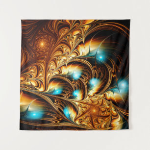 Abstrakte künstlerische goldene Hintergrundmusik. Wandteppich