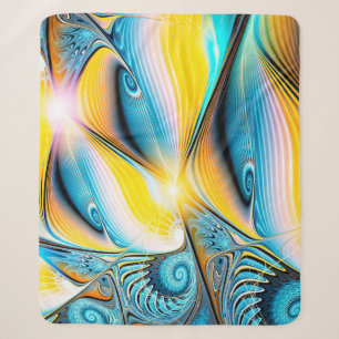 Abstrakte künstlerische goldene und blaue moderne sherpadecke