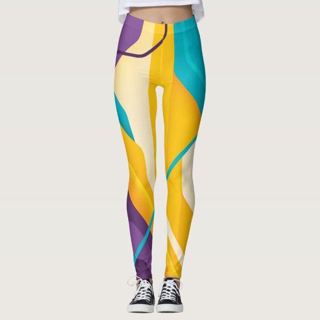 Abstrakte Künstlerische Leggings (Vorderseite)