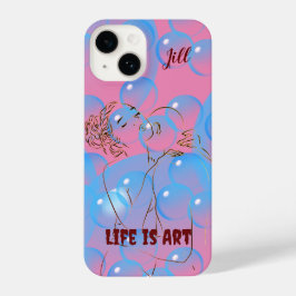 Abstrakte Künstlerische Liebe iPhone 14 Hülle