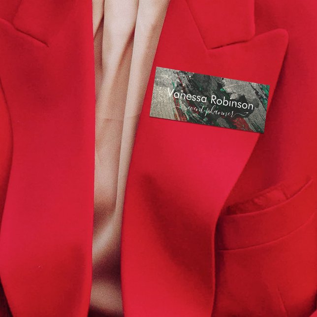 Abstrakte künstlerische Moderne Glam Imitate Gold  Namensschild (Von Creator hochgeladen)