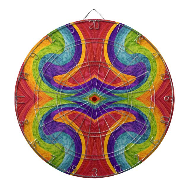 Abstrakte Kunstmalerei 5 Dartscheibe (vorne)