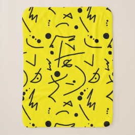Abstrakte Kunstmalerei auf einem gleichartigen Keh Sherpadecke