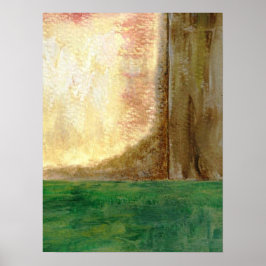 Abstrakte Kunstmalerei Bäume Wald Grüne Erde Poster