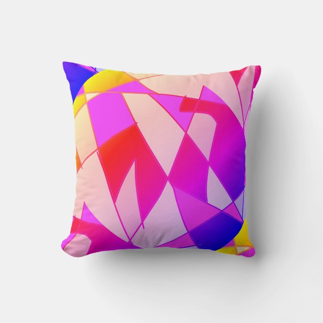 Abstrakte Kunstmalerei eines Kissen (Vorderseite)