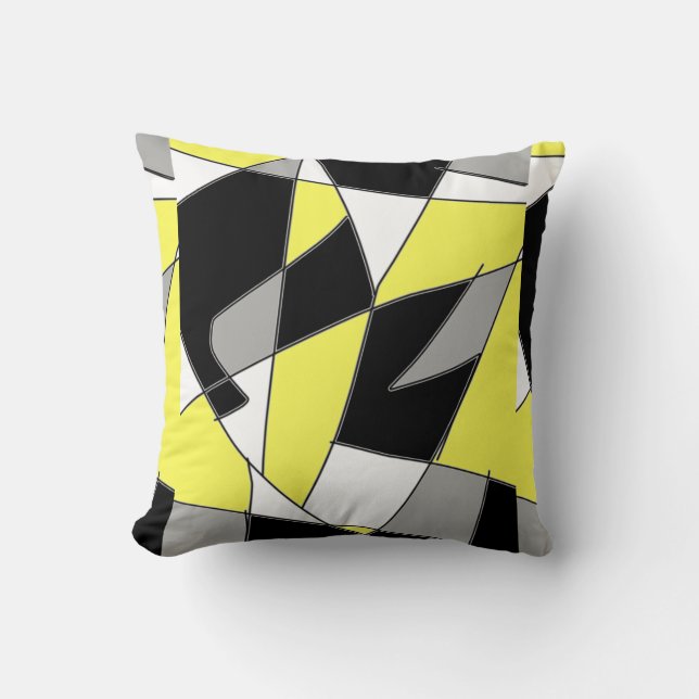 Abstrakte Kunstmalerei eines Kissen (Vorderseite)