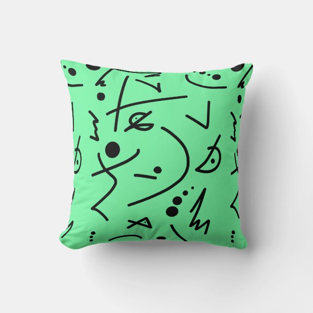 Abstrakte Kunstmalerei eines Kissen (Vorderseite)