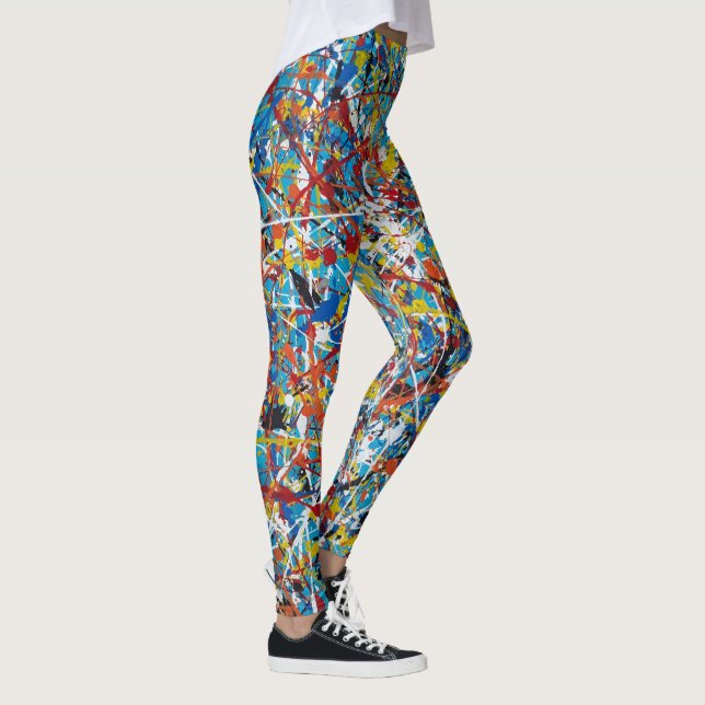 Abstrakte Kunstmalerei eines Leggings (Rechts)