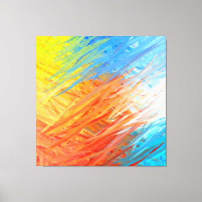 Abstrakte Kunstmalerei in mehreren Farben 4 Leinwanddruck (Vorderseite)