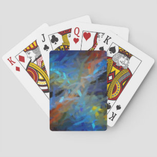 Abstrakte Kunstmalerei in mehreren Farben Spielkarten