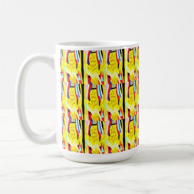 Abstrakte Kunstmalerei Kaffeetasse (Links)