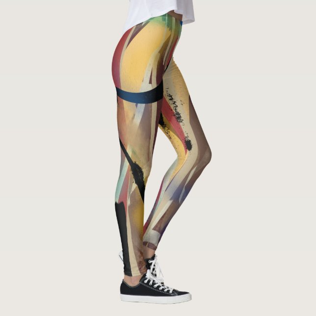 Abstrakte Kunstmalerei, Niedliche Leggings Künstle (Rechts)
