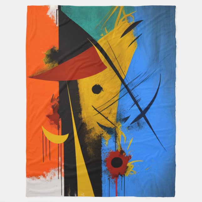 Abstrakte Kunstpolabdeckung Fleecedecke (Vorderseite)
