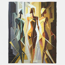 Abstrakte Kunstpolabdeckung Fleecedecke