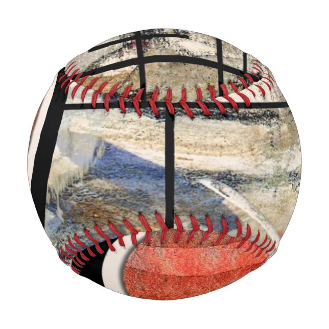 abstrakte Kunstsammlungen, gemischte Medien und Aq Baseball (Vorderseite)
