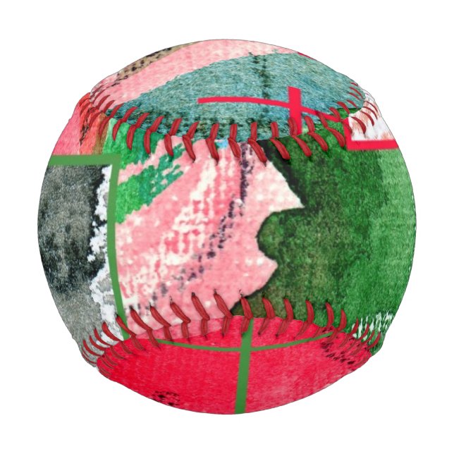 abstrakte Kunstsammlungen, gemischte Medien und Aq Baseball (Vorderseite)
