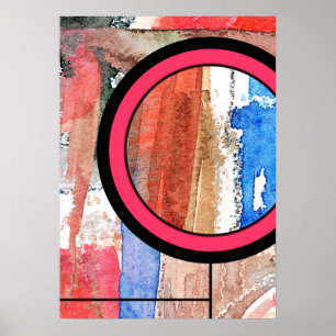 abstrakte Kunstsammlungen, gemischte Medien und Aq Poster