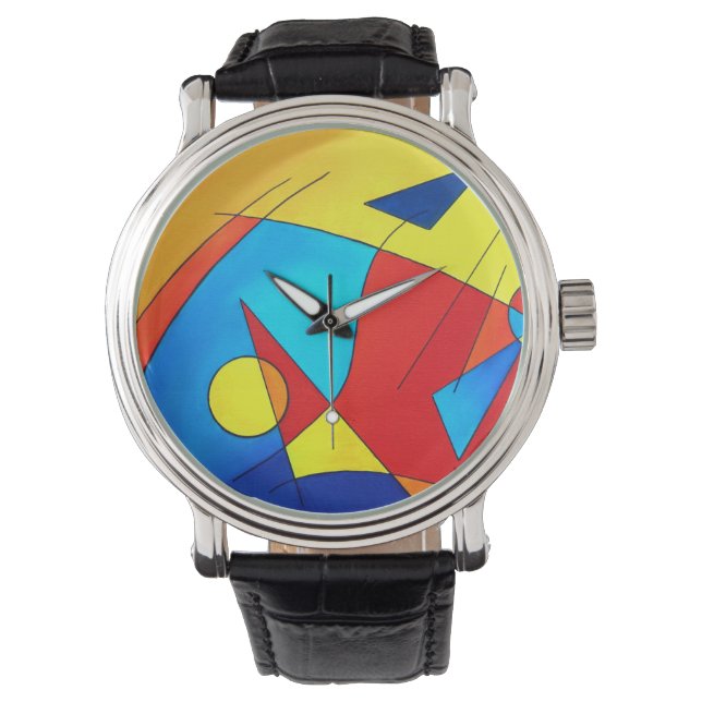 Abstrakte Kunstschau Armbanduhr (Vorderseite)