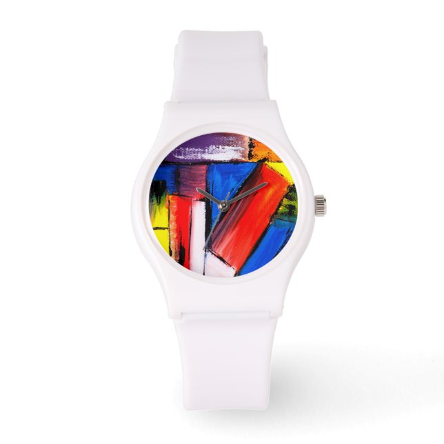 Abstrakte Kunstschau Armbanduhr (Vorderseite)