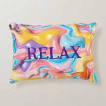 Abstrakte Kunststoffformen mit Relax Text