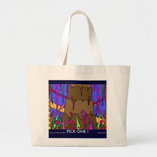 Abstrakte Kunsttasche. Jumbo Stoffbeutel