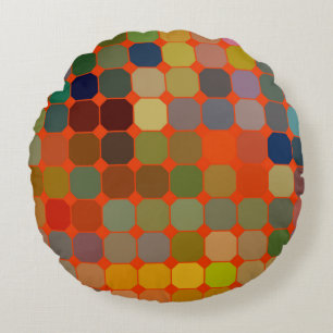 Abstrakte Kunsttextur. Farbige Textur. Moderne Kun Rundes Kissen