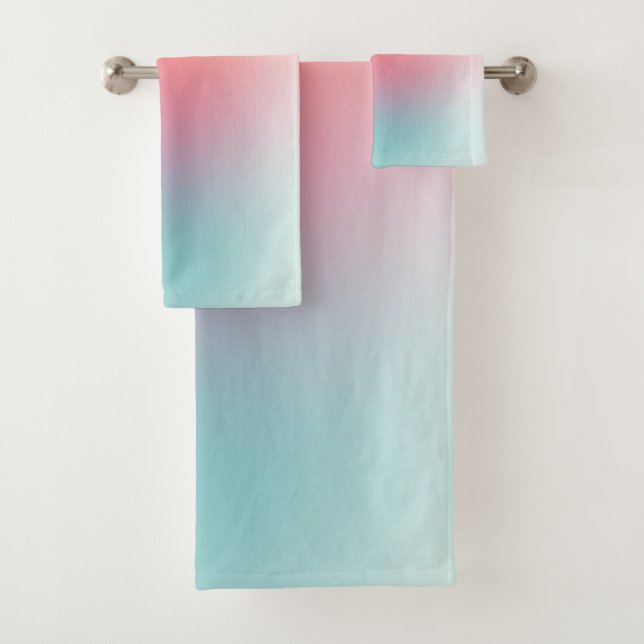 Abstrakte Kunstvorlage Rot Gelb Blau Grüne Farben Badhandtuch Set (Insitu)