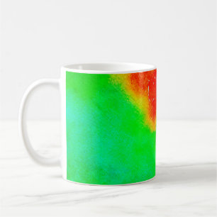Abstrakte Kunstwerke mit reicher Textur. Kreative Kaffeetasse