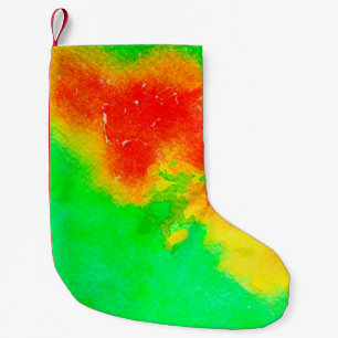 Abstrakte Kunstwerke mit reicher Textur. Kreative Kleiner Weihnachtsstrumpf