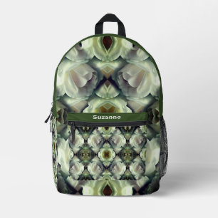 Abstrakte Kunstwerke von White Rose Personalisiert Bedruckter Rucksack