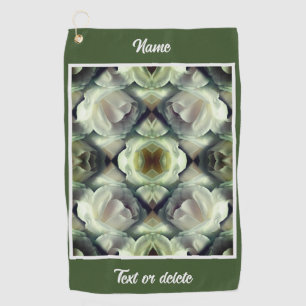 Abstrakte Kunstwerke von White Rose Personalisiert Golfhandtuch