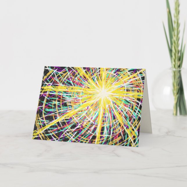 Abstrakte Kunstwiederbelebung Ruhm Osterbibel Vers Feiertagskarte (Vorderseite)