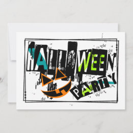 Abstrakte Kürbislaterne Halloween-Party-Einladung Einladung