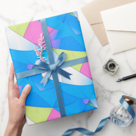 Abstrakte Kurven Minimalistisches Muster Geschenkpapier