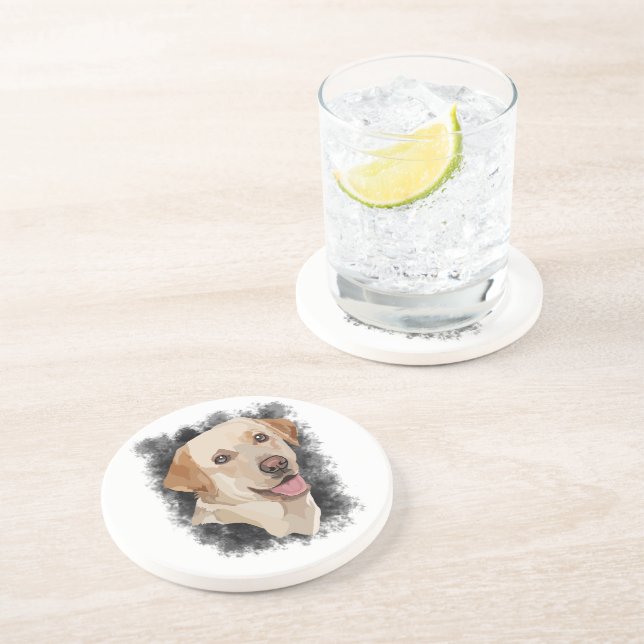 Abstrakte Labrador Art Getränkeuntersetzer (Seite)
