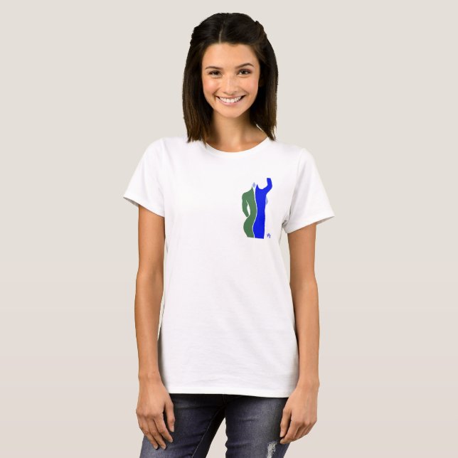 Abstrakte Lady - Earth Graphic T-Shirt (Vorne ganz)