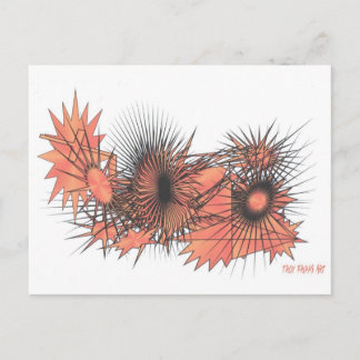 Abstrakte Lady Postcard beten Postkarte